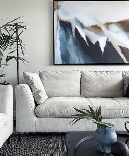 canvas art print on wall in lounge room